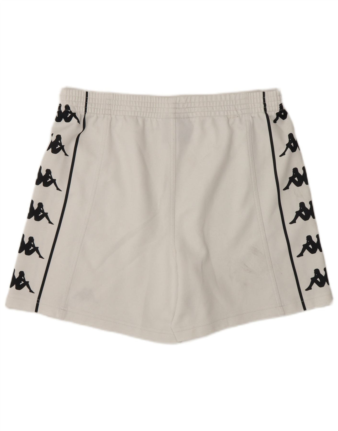 Pantaloni scurți de sport grafic Kappa pentru bărbați, mari, alb, din poliester