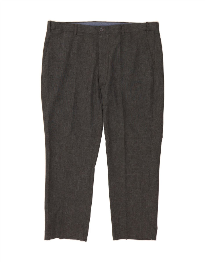 MARKS & SPENCER Mens Regular Suit Trousers W40 L29 Grey Polyester Vintage Marks & Spencer and Second-Hand Marks & Spencer from Messina Hembry 