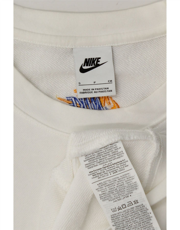 Hanorac grafic pentru bărbați Nike Pulover mic, alb, bumbac