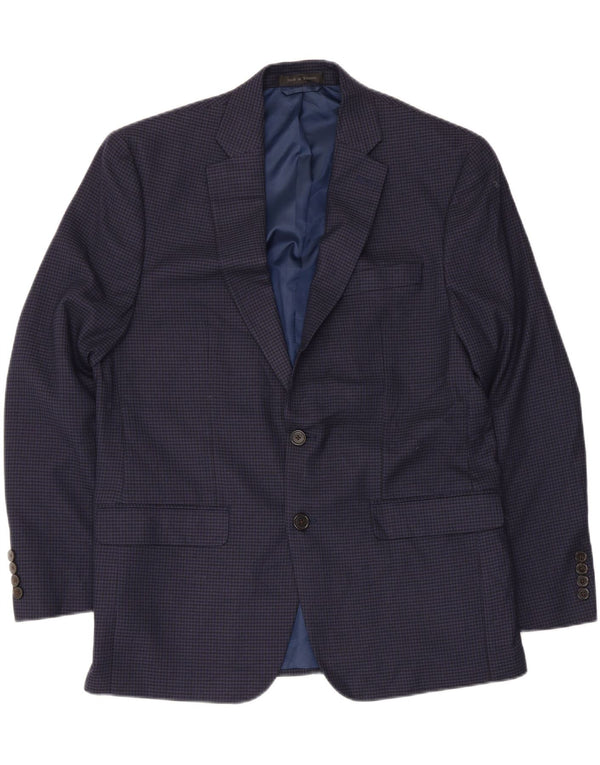 Jachetă Blazer pentru bărbați Chaps cu 2 nasturi UK 40 Medium Bluemarin Houndstooth