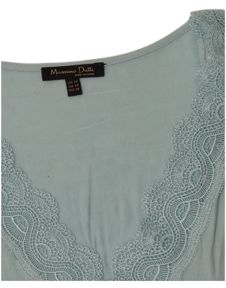 Bluză fără mâneci Massimo Dutti pentru femei UK 6 XS Albastru