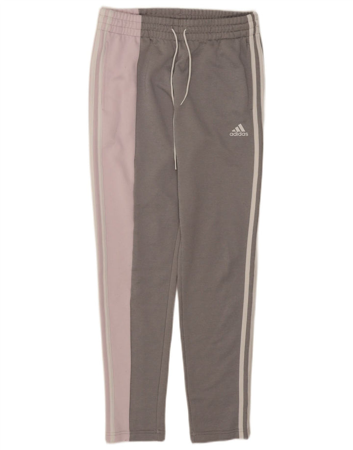 Pantaloni de trening Adidas pentru femei Marea Britanie 8/10 Gri mic, poliester color bloc