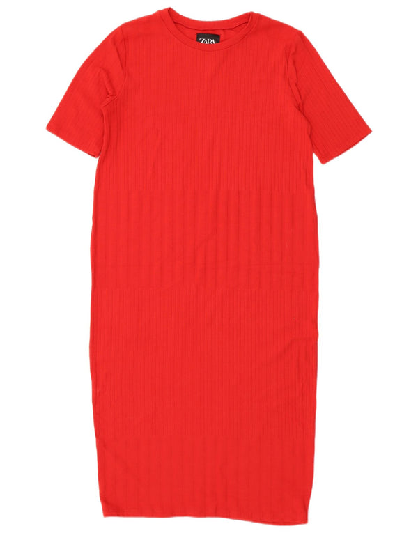Rochie cu mâneci scurte pentru femei Zara UK 14 Roșu mare