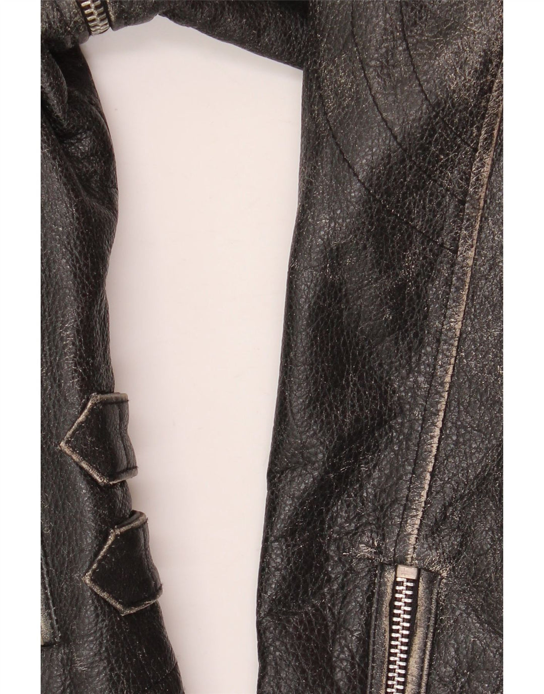 Jachetă de motociclist din piele crop pentru femei Yuppie EU 38 Piele neagră medie