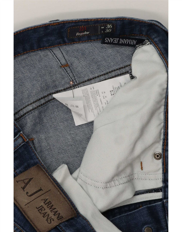Blugi drepti pentru bărbați Armani L36 L30 Bumbac albastru