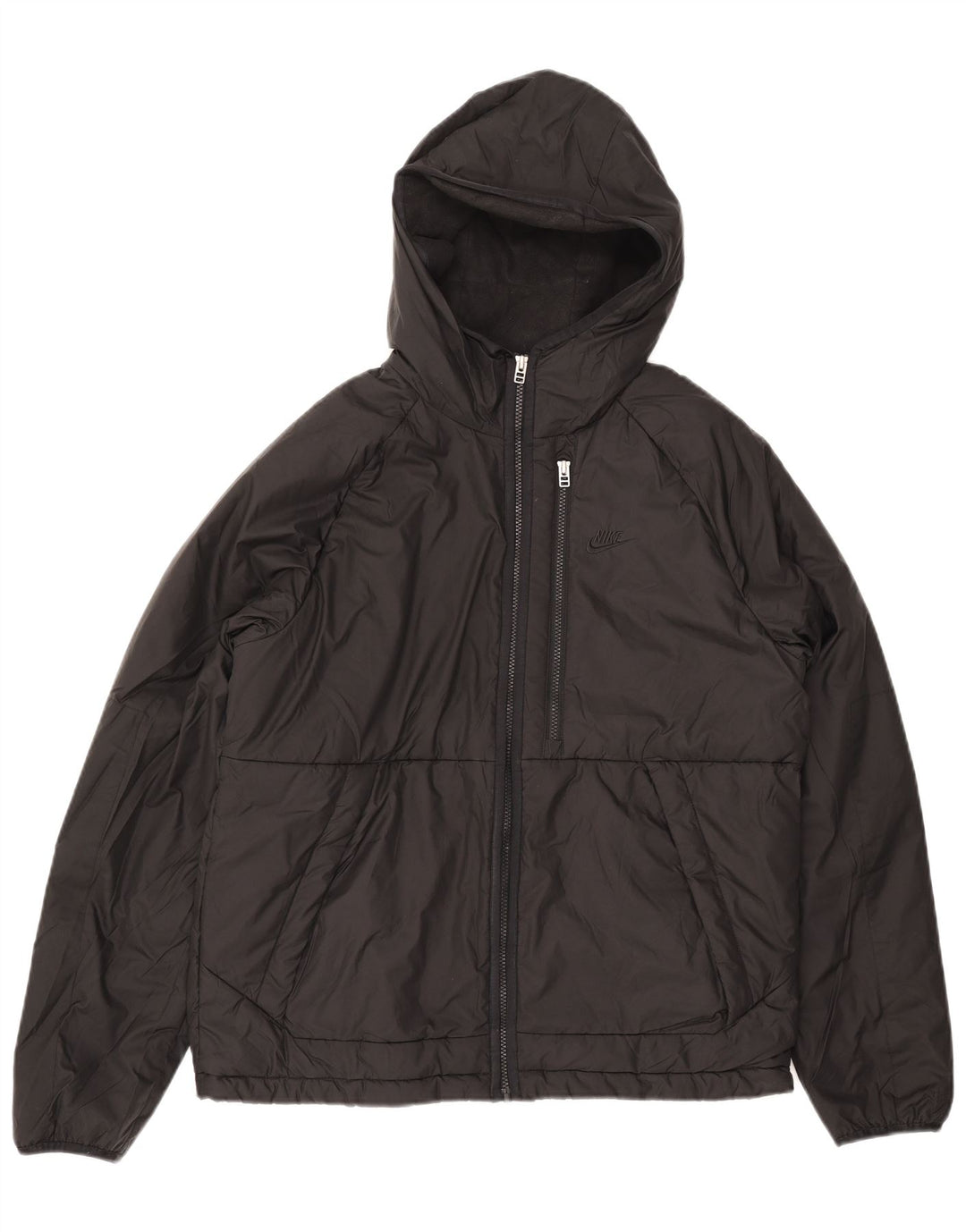 Jachetă de vânt cu glugă NIKE Therma-Fit pentru bărbați UK 38 Medium Black