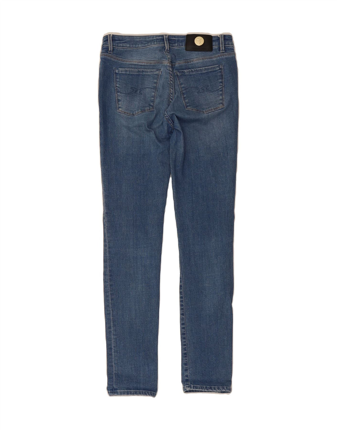 TRUSSARDI Womens Slim Jeans W26 L30 Blue Cotton Vintage Trussardi and Second-Hand Trussardi from Messina Hembry 