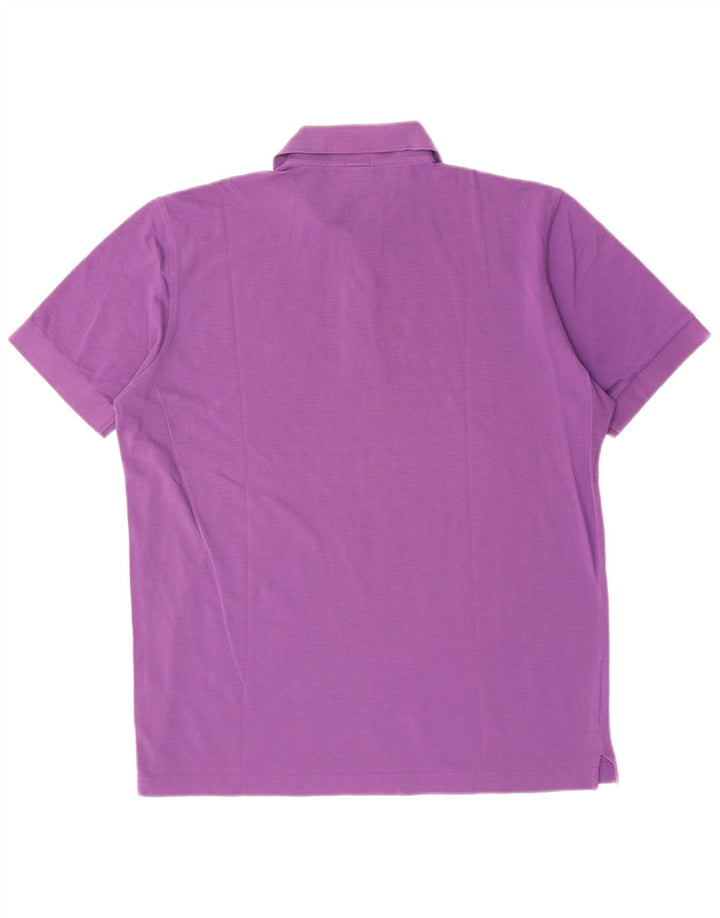 Tricou polo HUGO BOSS pentru bărbați din bumbac violet mediu