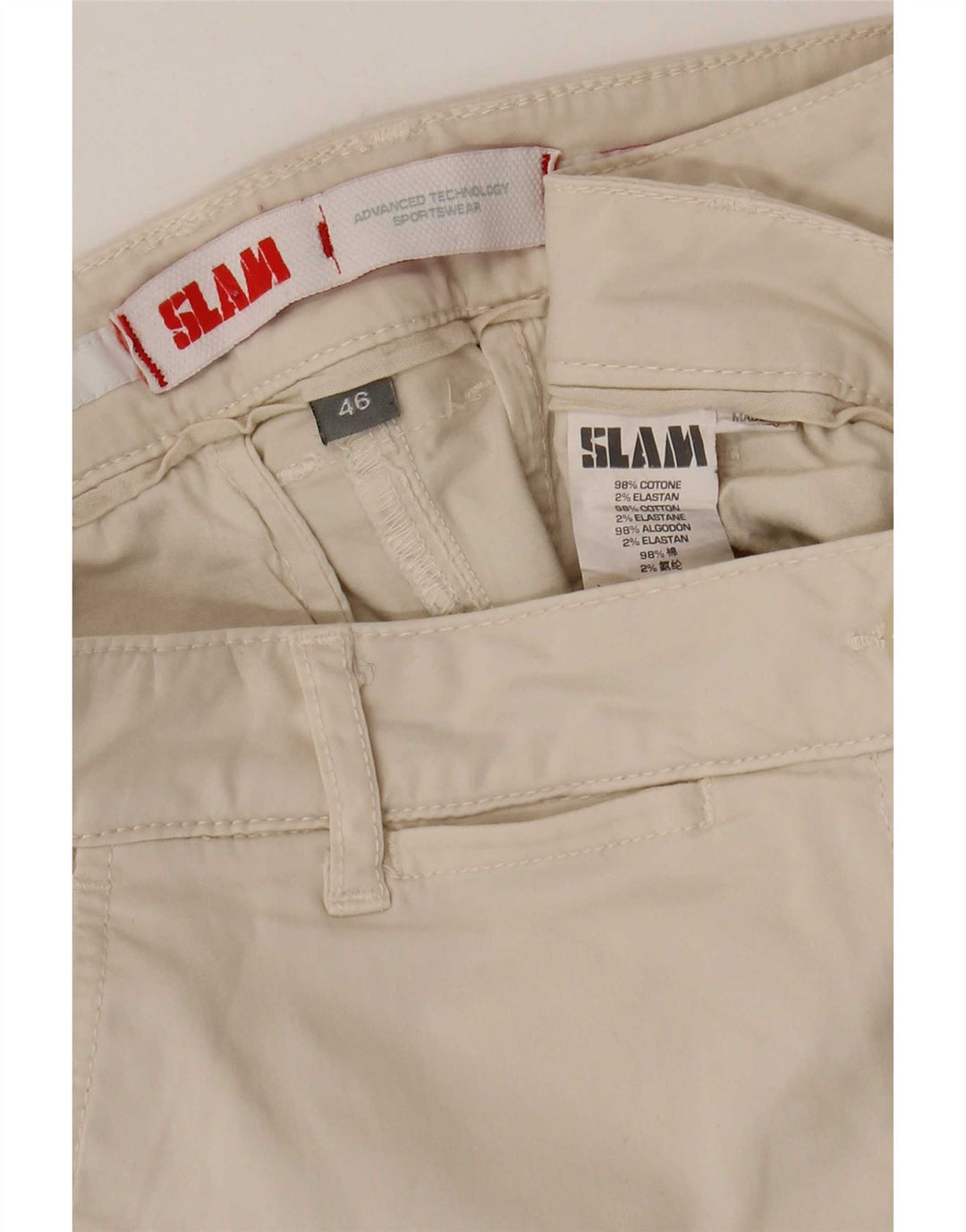 Pantaloni scurți chino pentru femei Slam IT 46 Large W32 Beige Bumbac