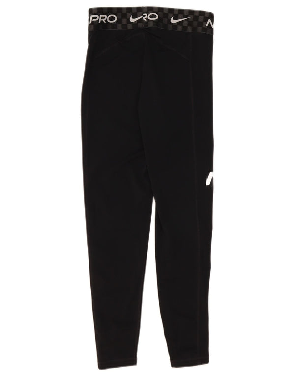 Leggings crop grafic Nike Dri Fit pentru femei UK 8 Small Black