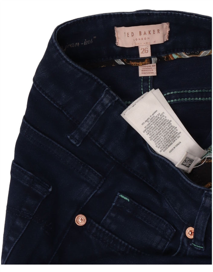 Blugi skinny pentru femei Ted Baker L26 L26 bumbac bleumarin