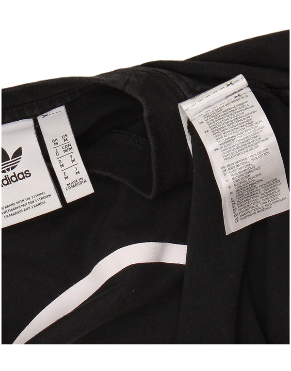 Tricou grafic Adidas pentru bărbați Top mediu negru bumbac