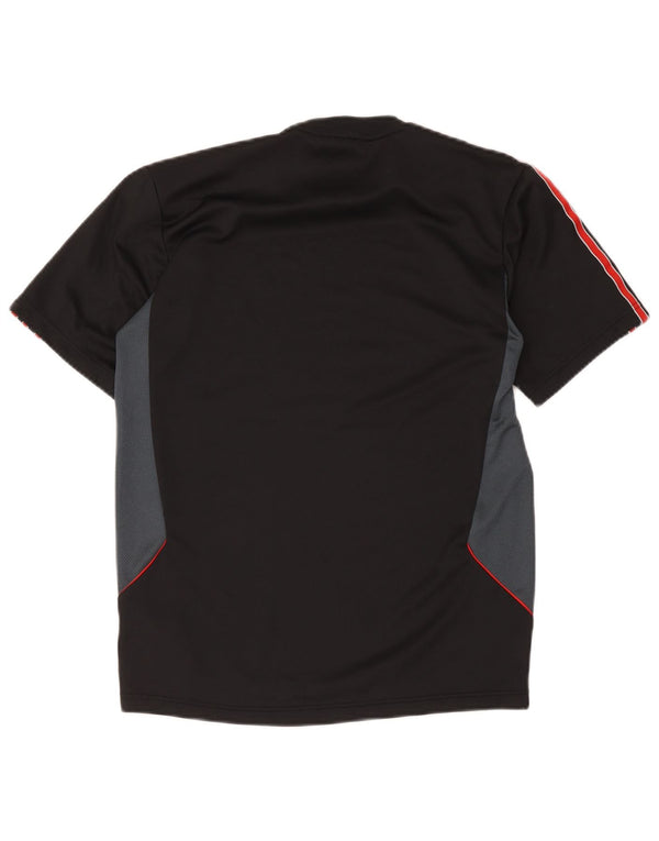 Tricou Adidas Climalite pentru bărbați Top mic, negru, poliester color bloc