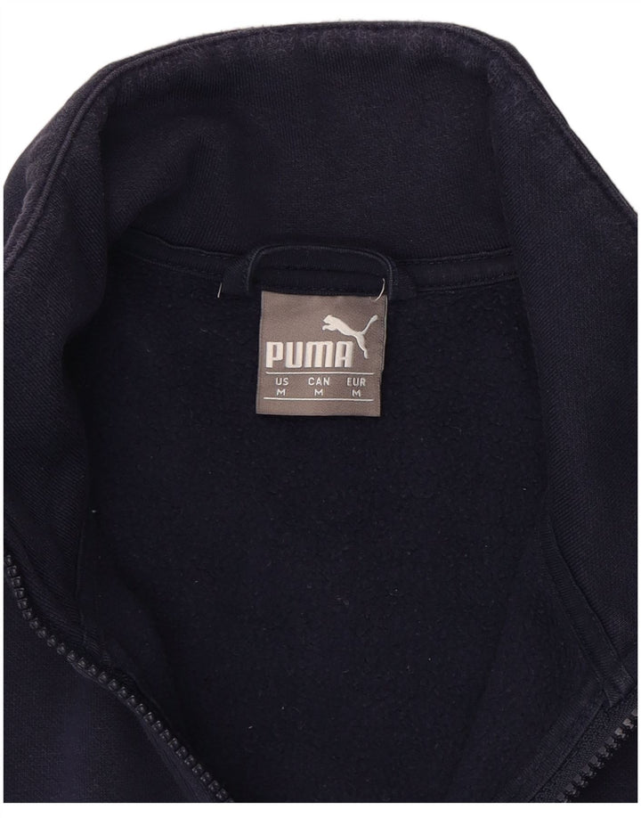 PUMA Mens Graphic Tracksuit Top Jacket Medium Navy Blue