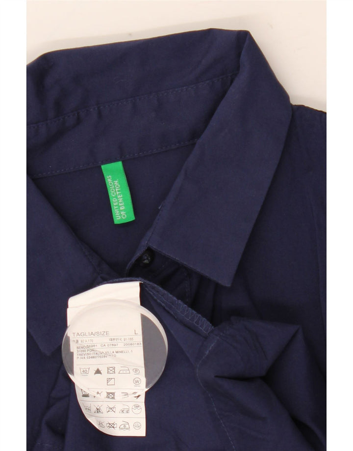 Pulover pentru femei Benetton UK 16 mare bumbac bleumarin