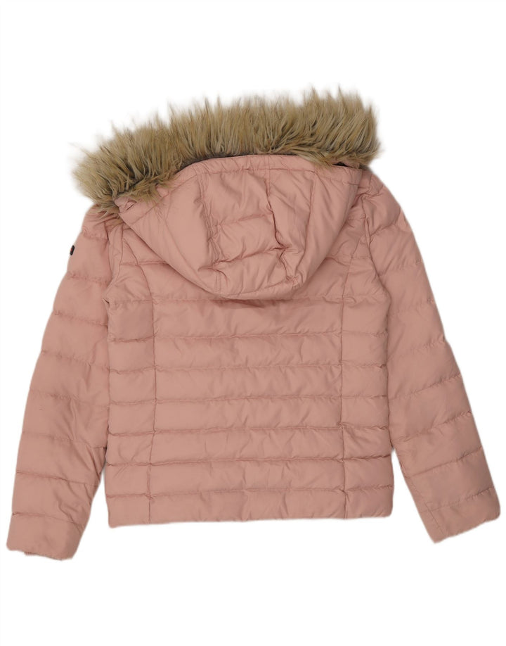 Jachetă căptușită cu glugă pentru femei Tommy Hilfiger UK 10 Poliester roz mic
