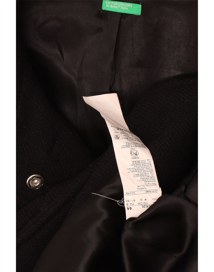 Duffle Coat pentru femei Benetton IT 44 Medium Negru Lână