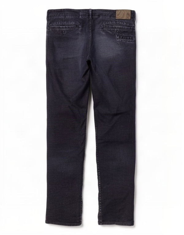 Marlboro Classics Blugi Distressed drepte pentru bărbați W36 L32 Bumbac bleumarin