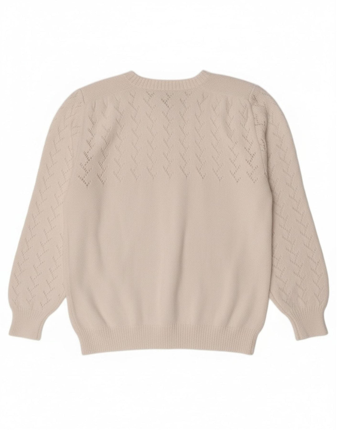 Pulover cardigan vintage pentru femei UK 14 Medium White