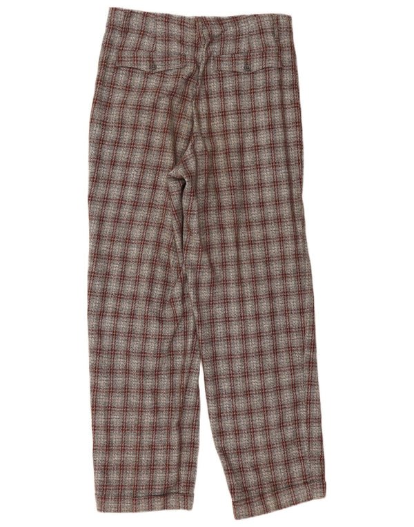 Pantaloni chino vintage pentru bărbați IT 50 Large W32 L32 Gri Check