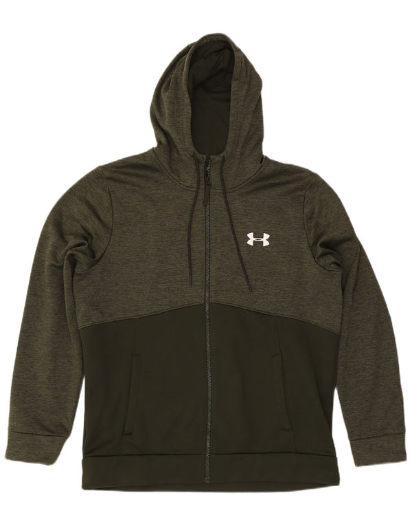 Pulover Under Armour Cold Gear pentru bărbați, cu fermoar, XL, poliester pătat kaki