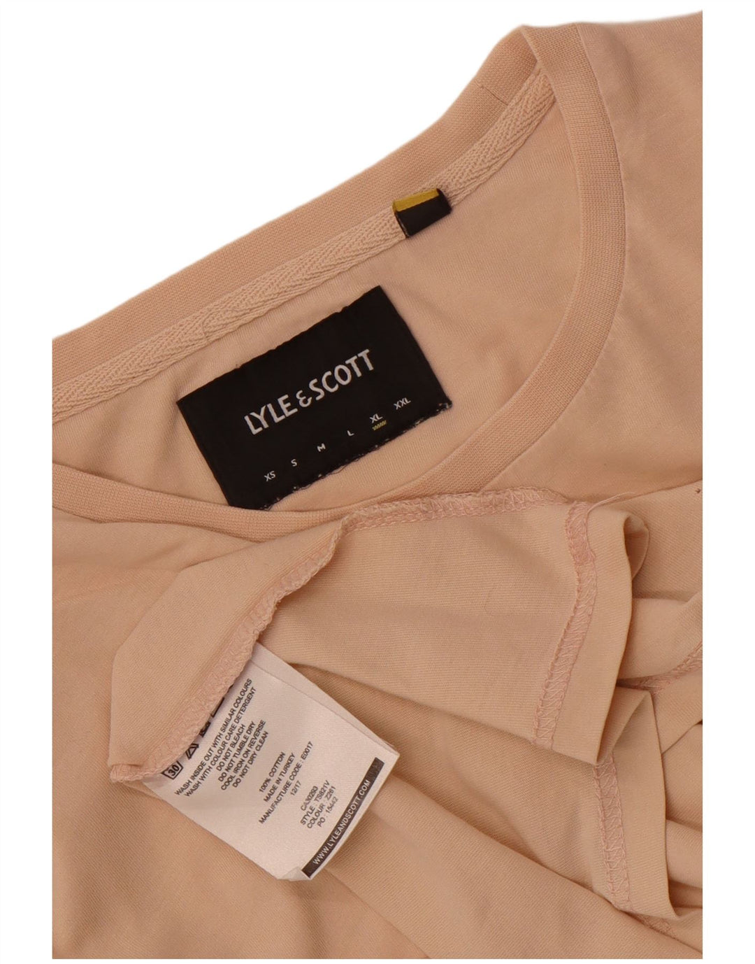 Tricou pentru bărbați Lyle & Scott Top XL bumbac bej