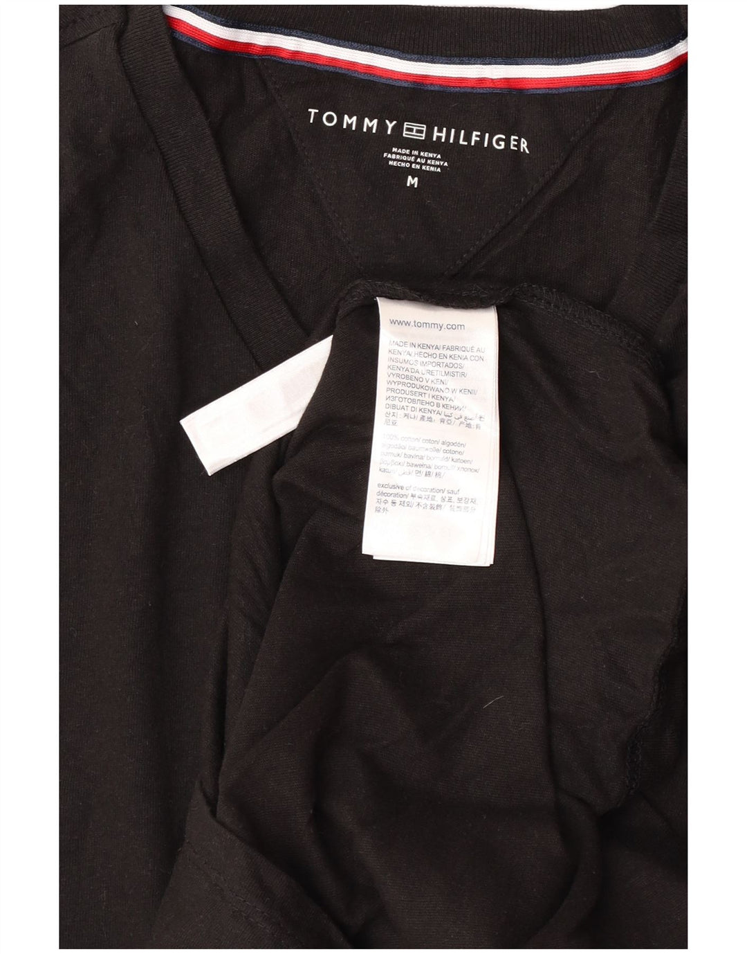 Tricou pentru bărbați Tommy Hilfiger Top mediu negru bumbac