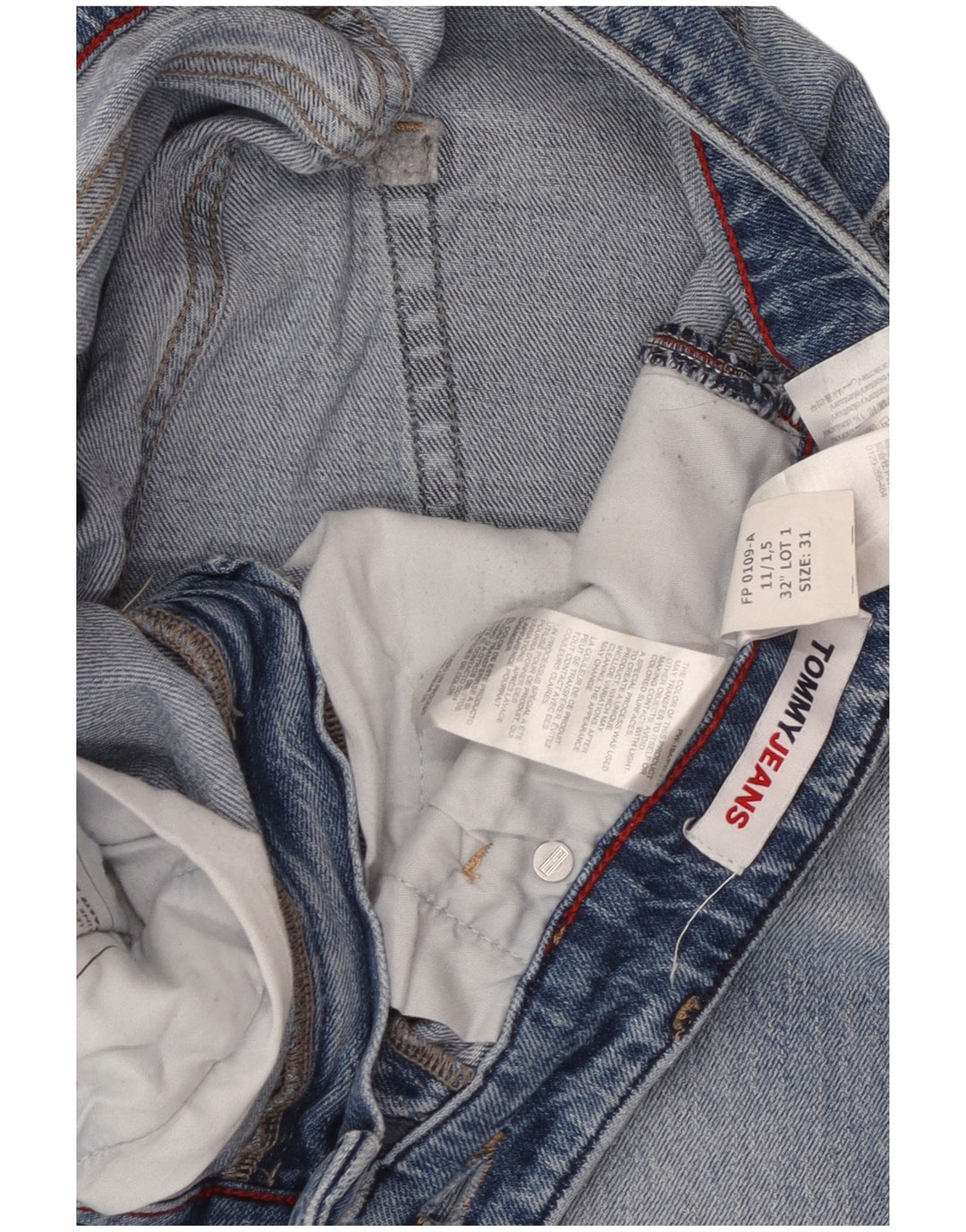 TOMMY HILFIGER Blugi conici pentru bărbați, cu ajustare normală, L31 L29, bumbac albastru