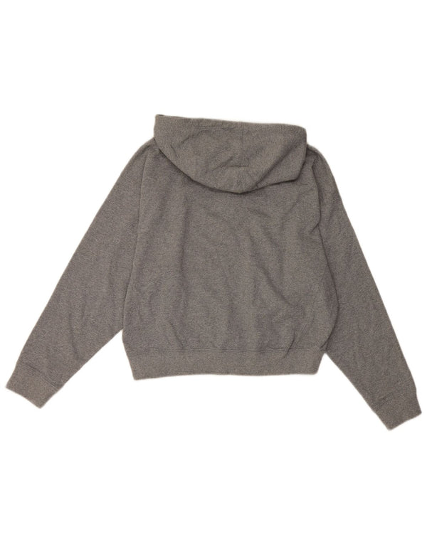 Pulover pentru femei Champion Graphic Crop Hoodie UK 14 Medium Gri Bumbac
