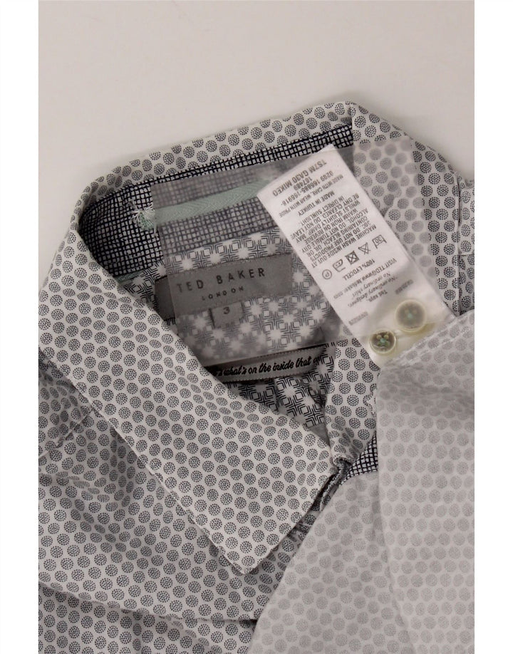 Cămașă pentru bărbați Ted Baker Mărimea 3 Medium Gri Spotted Lyocell