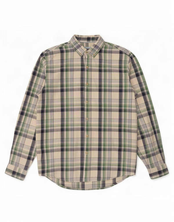 Springfield Mens Shirt Large Green Check Cotton