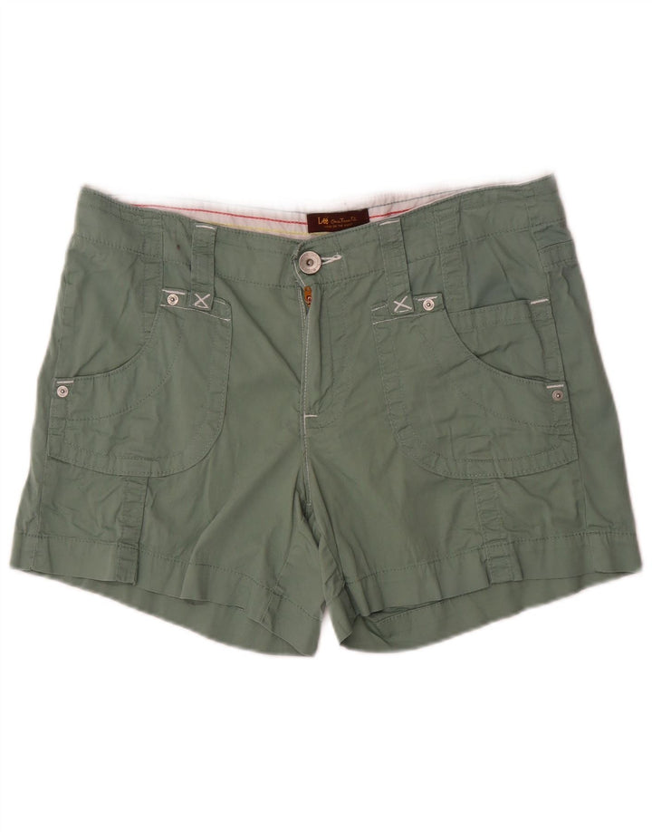 Pantaloni scurți casual pentru femei Lee US 12 Large W32 Green Bumbac
