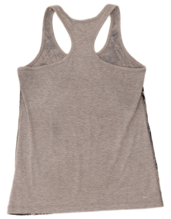 Adidas Climalite Graphic Vest Top pentru femei UK 12/14 Medium Gri Geometric