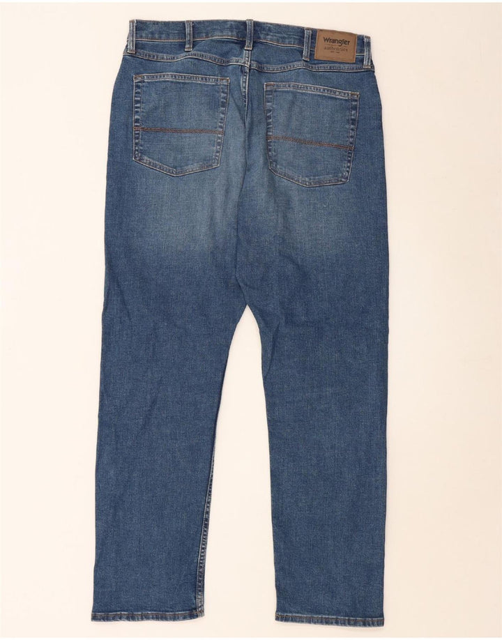 WRANGLER Blugi drepti pentru bărbați W34 L30 Bumbac albastru
