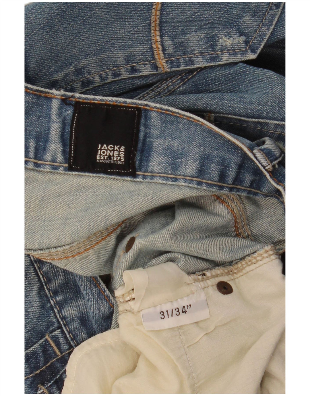 Blugi drepți pentru bărbați Jack & Jones W31 L30 albastru