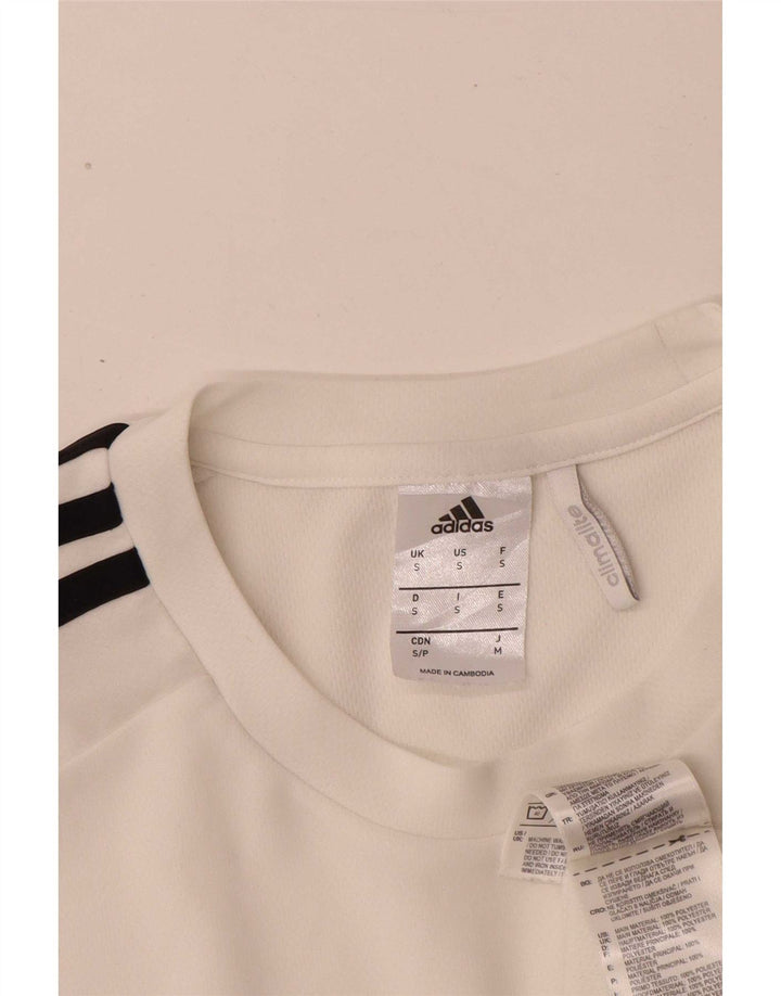 Tricou pentru bărbați Adidas Top mic, alb, poliester sport