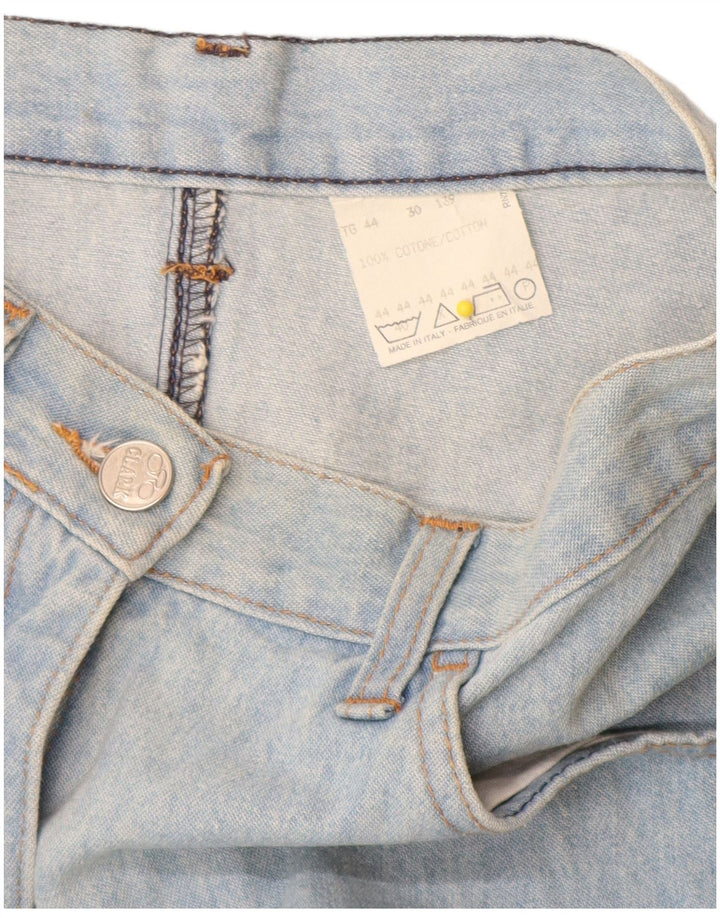 CLARK Fusta de blugi cu talie înaltă pentru femei IT 44 Medium W26 Bumbac mozaic albastru