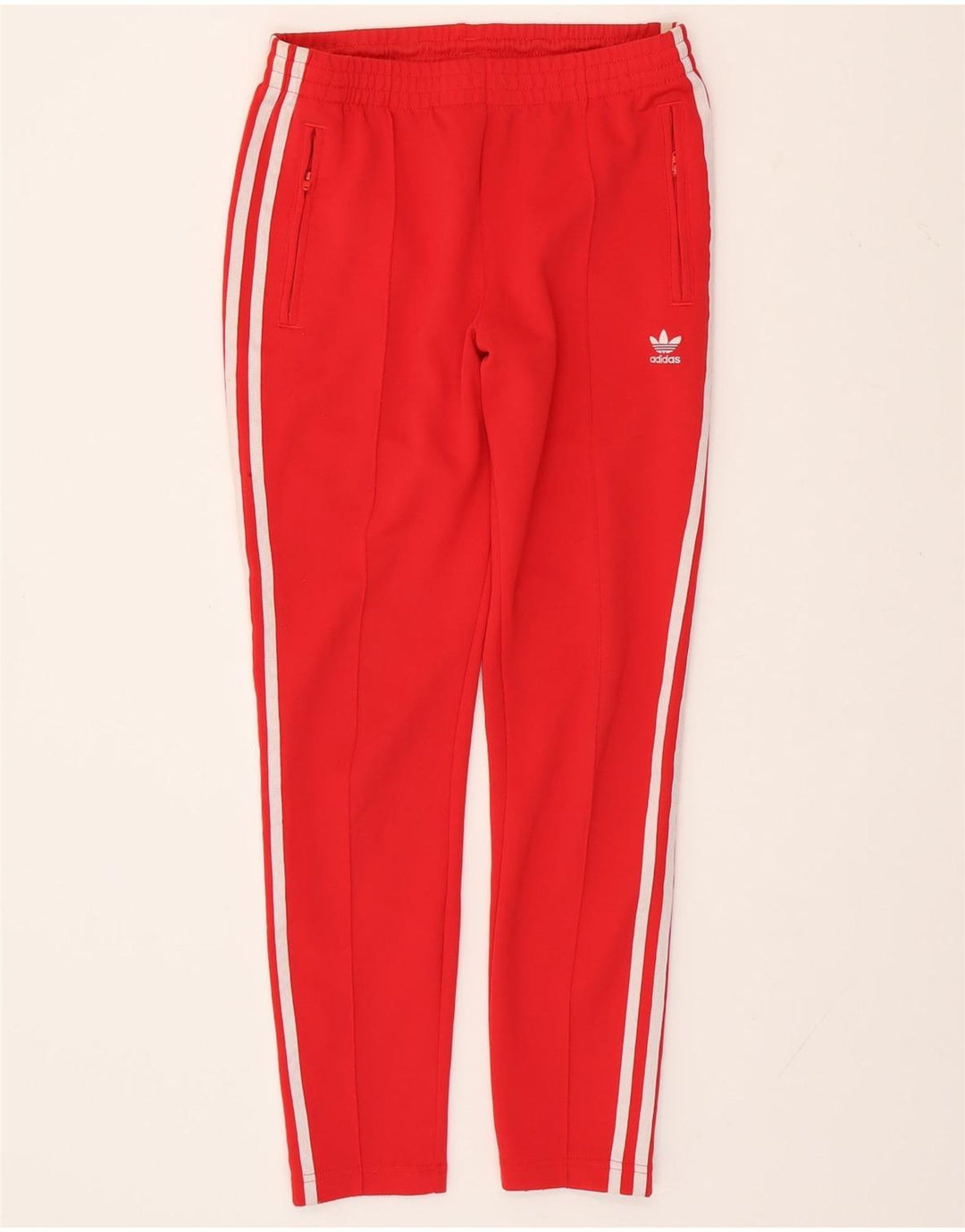 Pantaloni de trening ADIDAS pentru femei UK 10 Poliester roșu mic