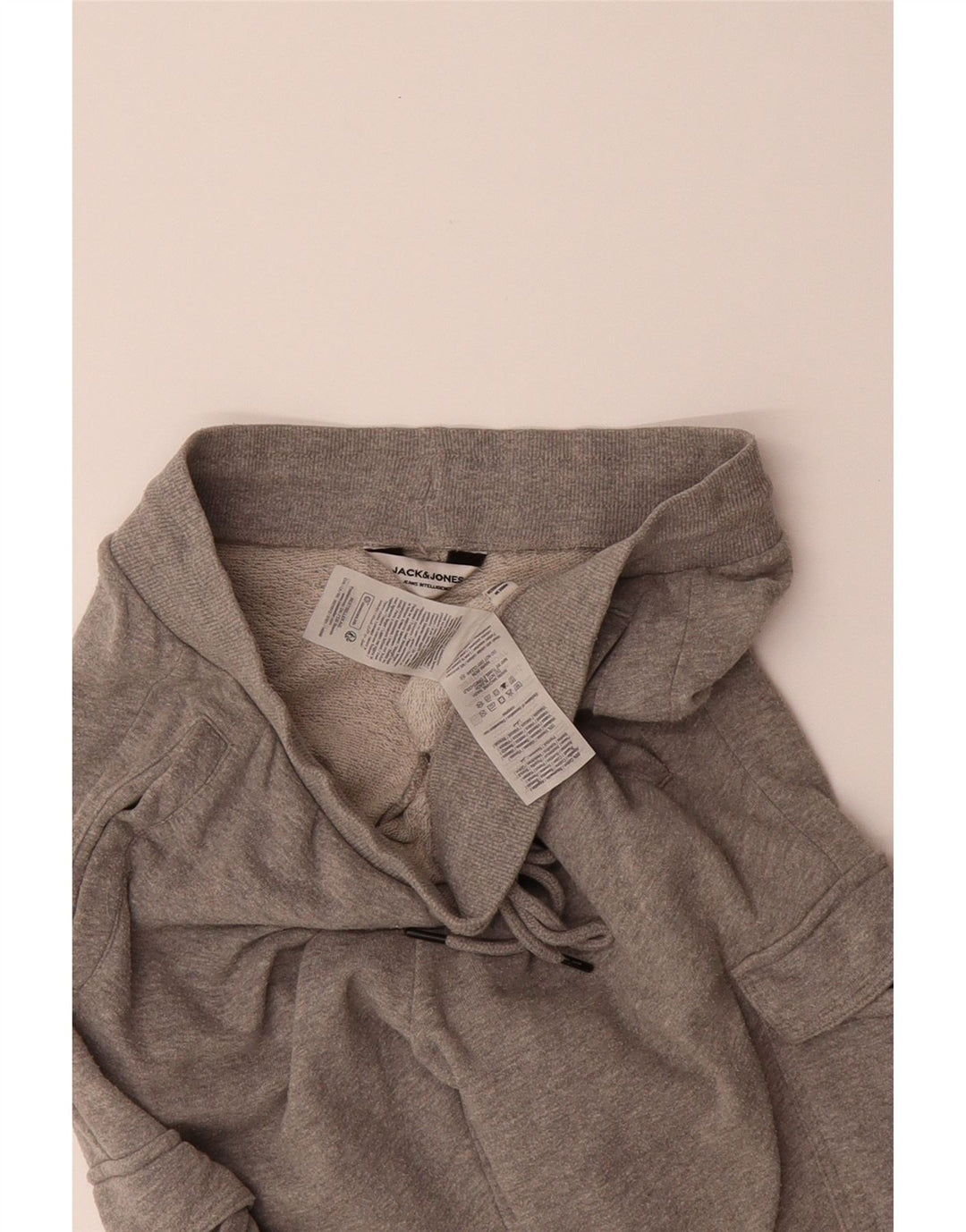 JACK & JONES Mens Cargo Tracksuit Trousers Joggers Large  Grey Cotton Vintage Jack & Jones and Second-Hand Jack & Jones from Messina Hembry 