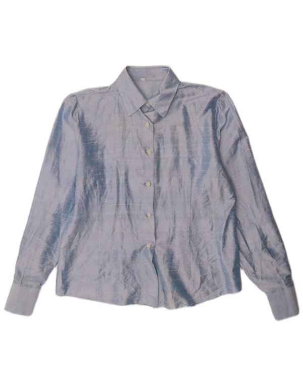 Bluză Cămașă Vintage Femei IT 48 XL Albastru