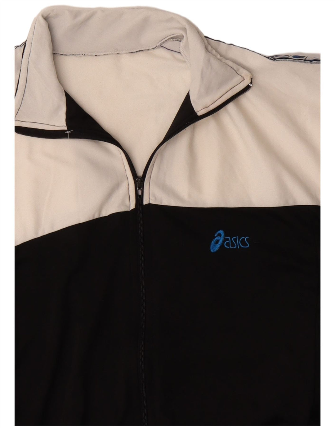 Jachetă de top pentru trening grafic ASICS pentru bărbați, mare, negru, bloc de culoare