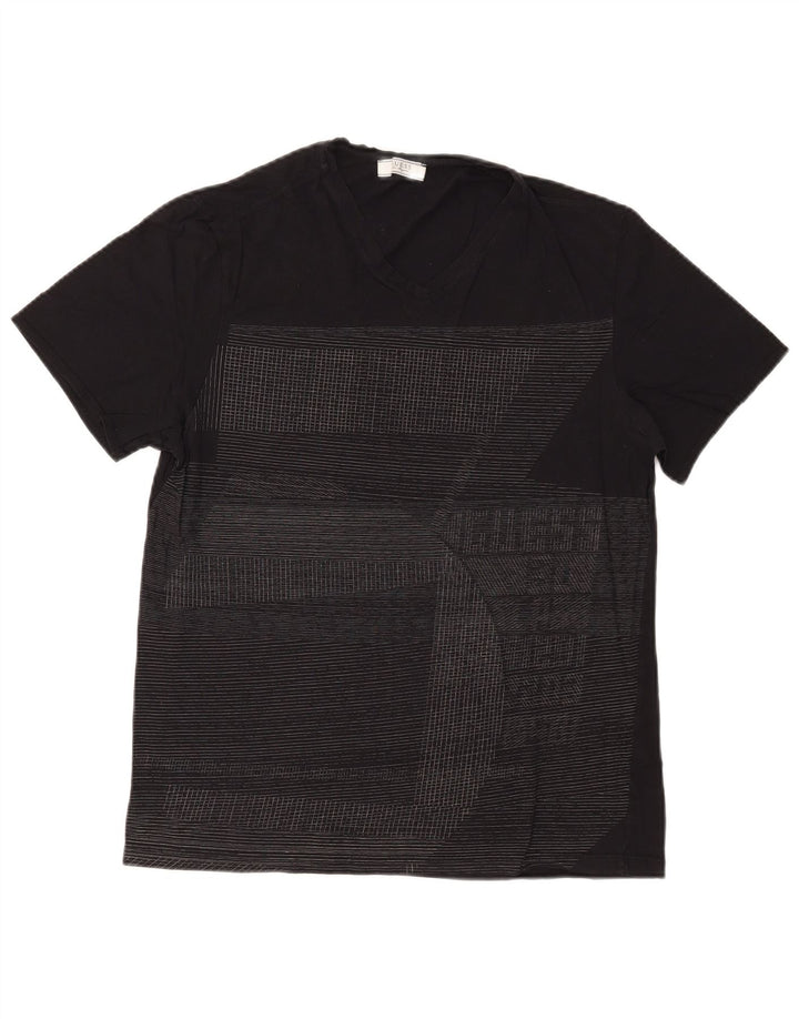 Tricou grafic Guess pentru bărbați Top mare negru