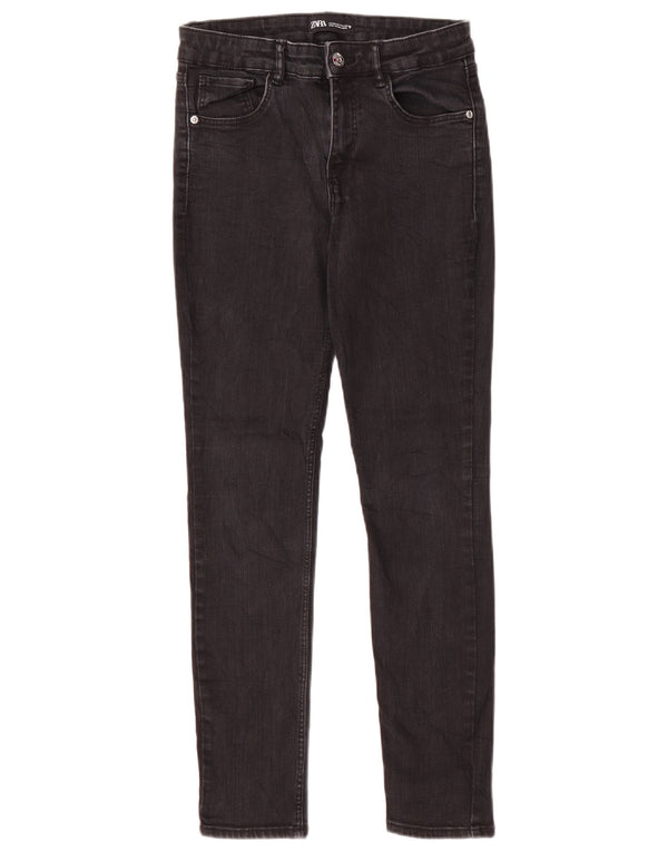 Blugi skinny dama Zara EU 38 Mici W28 L26 Bumbac negru