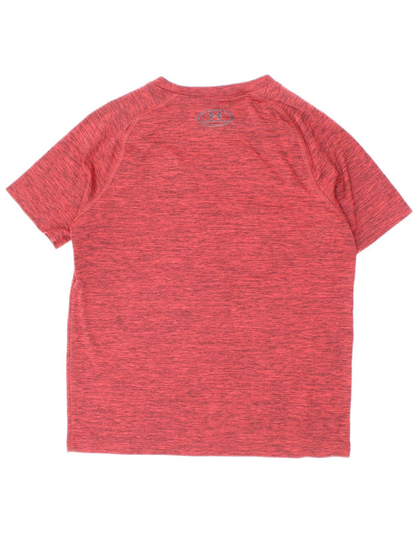 Tricou grafic Under Armour pentru băieți Heat Gear Top 7-8 ani Mic Burgundy