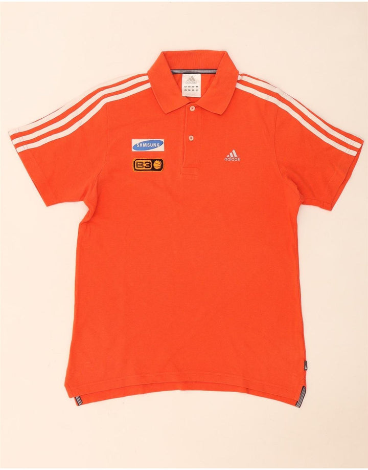 Tricou polo Adidas pentru bărbați, bumbac portocaliu mic