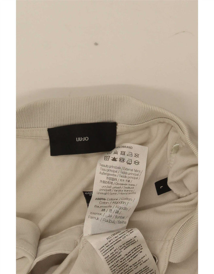 Tricou polo pentru bărbați Liu Jo, mare, bej, bumbac