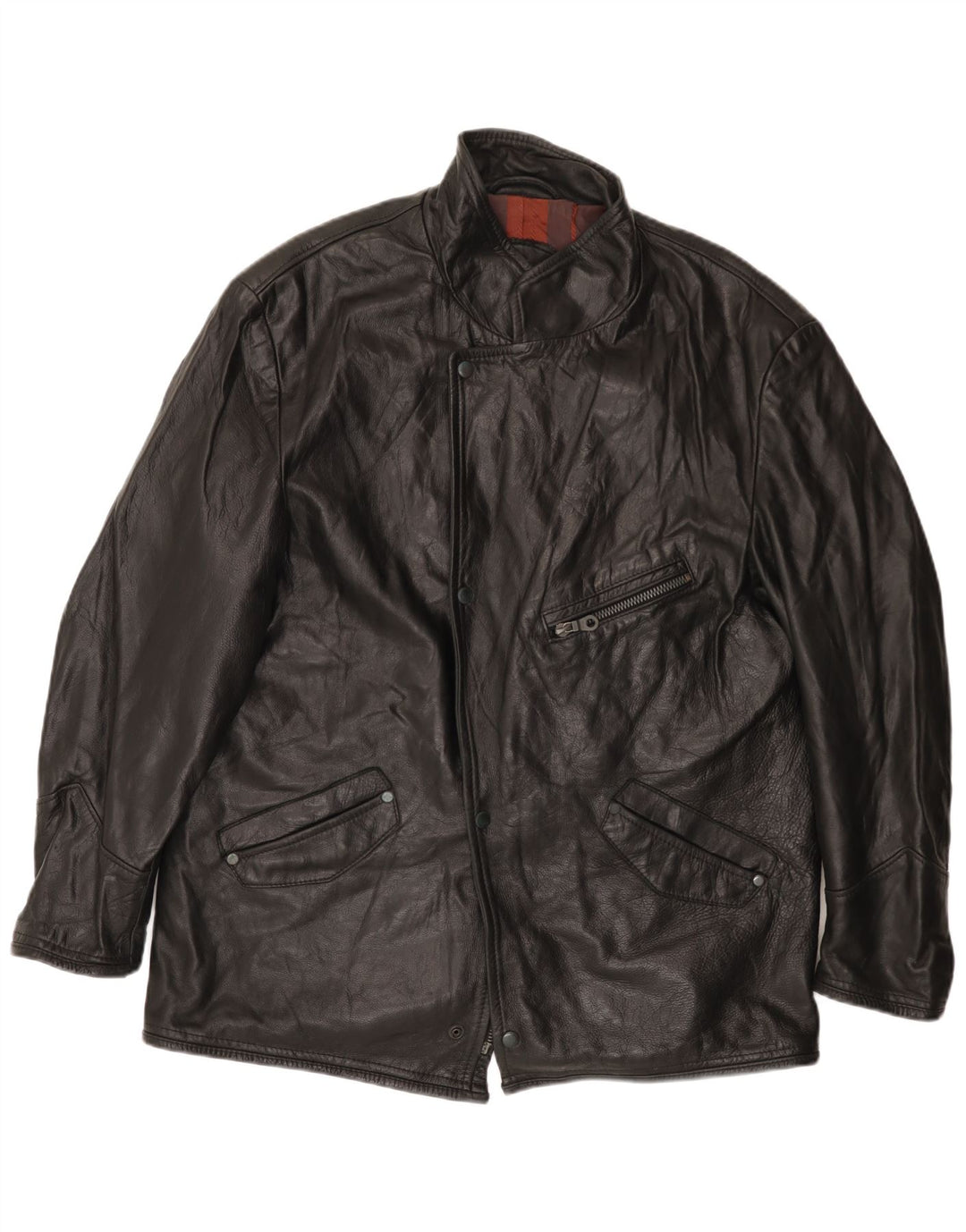 Jachetă de piele pentru bărbați VINTAGE UK 42 XL neagră