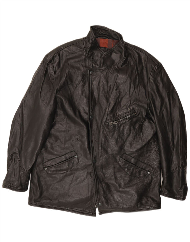 Jachetă de piele pentru bărbați VINTAGE UK 42 XL neagră
