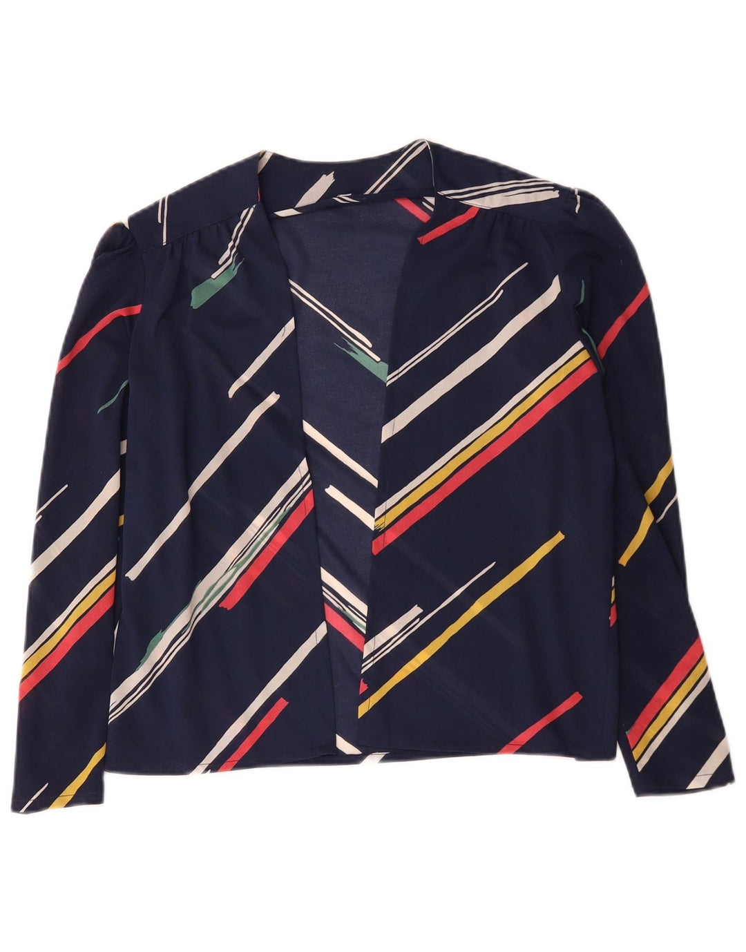 Cardigan Vintage pentru damă Top IT 42 Medium Bleumarin în dungi