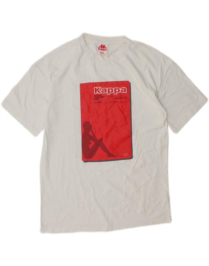 Tricou grafic KAPPA pentru bărbați Top mic Bumbac alb